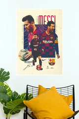 Barcelona Number 10 Football Maestro Collage Wall Poster  (Football poster)