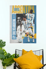 Rodrigo De Paul Number 7 Argentina Football Collage Wall Poster (Football poster)