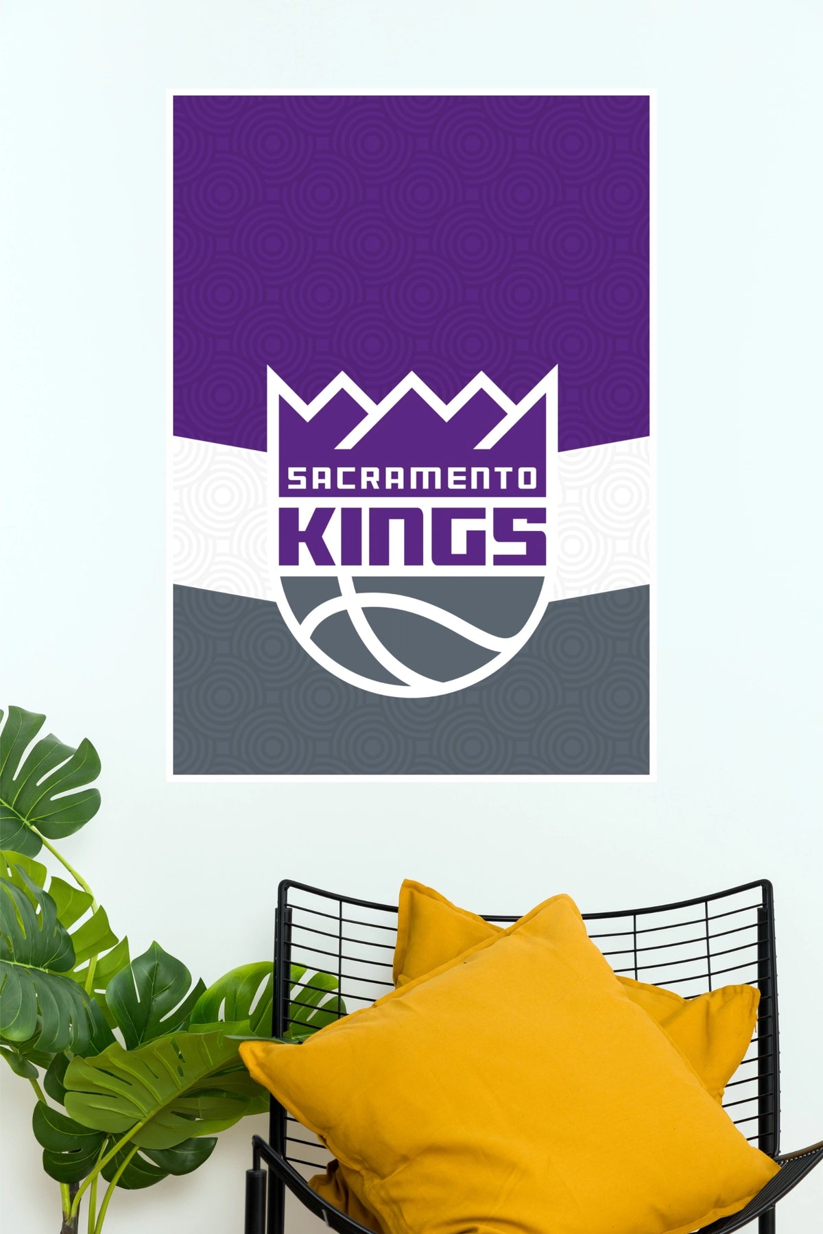 Sacramento Kings Purple and Grey Basketball Logo Wall Poster  (Football poster)