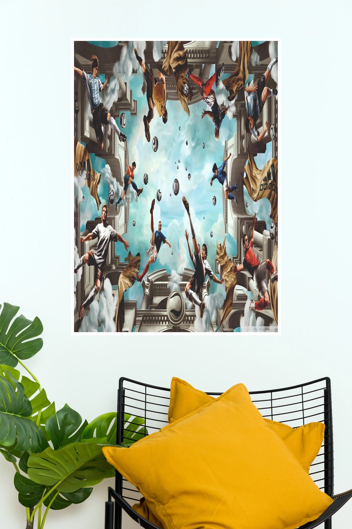The Football Renaissance – Surreal Sky Football Wall Poster  (Football Poster )