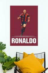 Ronaldo Barcelona Legend Retro Football Wall Poster  (Football Poster )