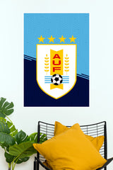 Uruguay National Football Team Crest Blue Wall Poster  (Football Poster )