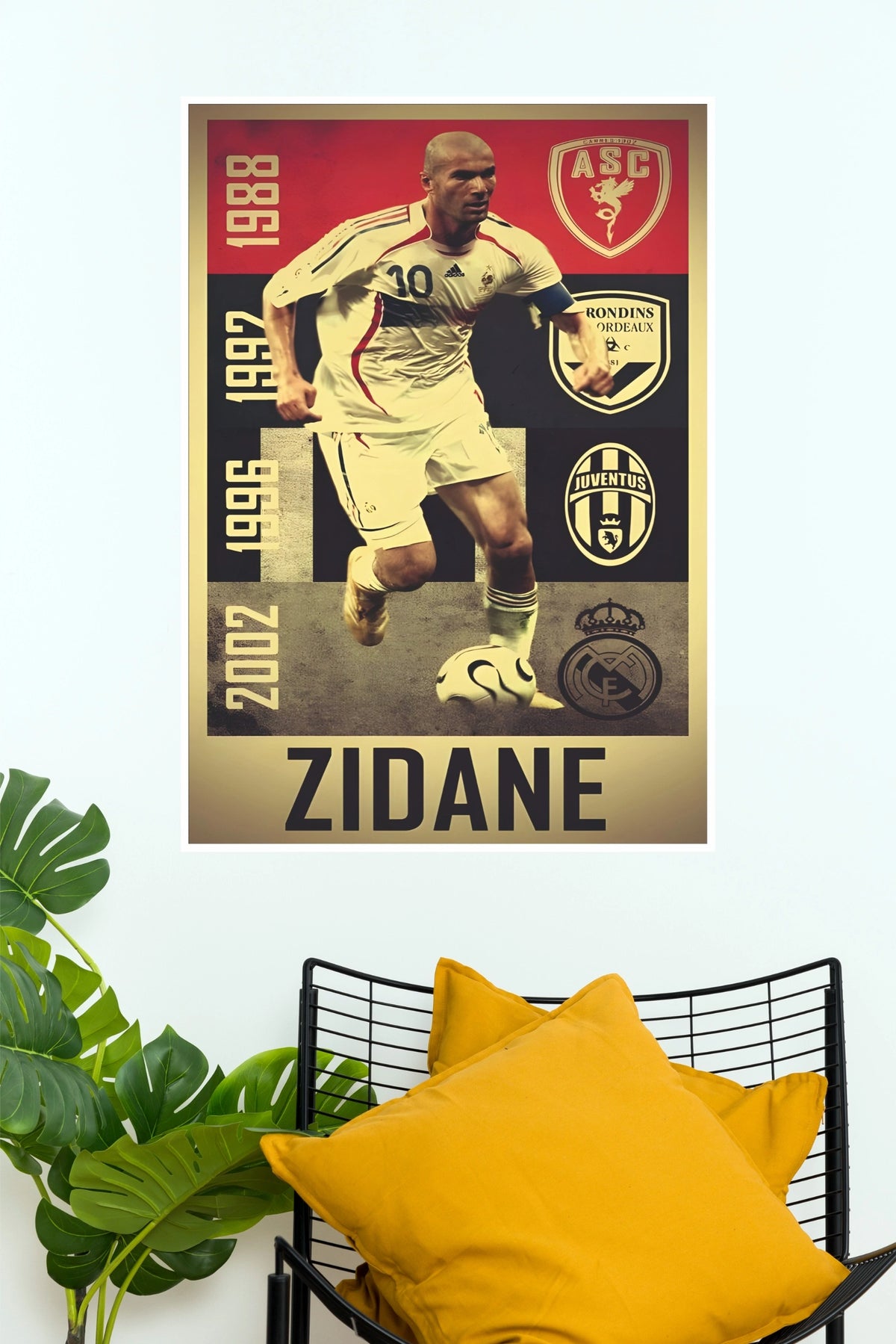 Zidane Career Journey Vintage Football Poster | Poster Velley (Football Poster )