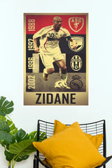 Zidane Career Journey Vintage Football Poster | Poster Velley (Football Poster )