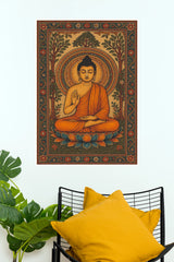 Abhaya Buddha Lotus Meditation Traditional Art Wall Poster (God Poster )
