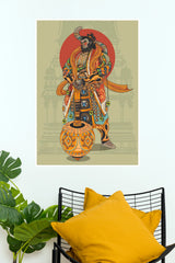 Bajrang Bali Warrior Hanuman Traditional Art Wall Poster  (God Poster )