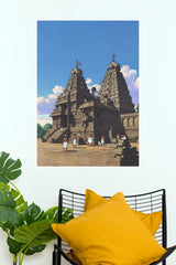 Kailasa Temple – Ancient Indian Heritage Architecture Wall Poster (God Poster )