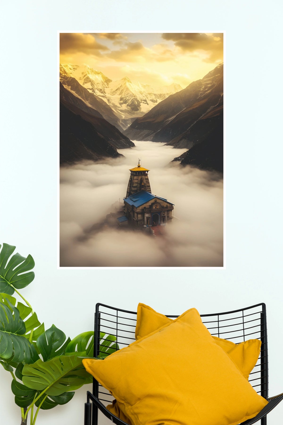 Kedarnath Dham – Himalayan Divine Temple Spiritual Wall Poster  (God Poster )