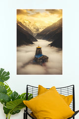Kedarnath Dham – Himalayan Divine Temple Spiritual Wall Poster  (God Poster )