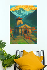 Kedarnath Temple Himalayan Sunrise – Spiritual Wall Poster (God Poster )