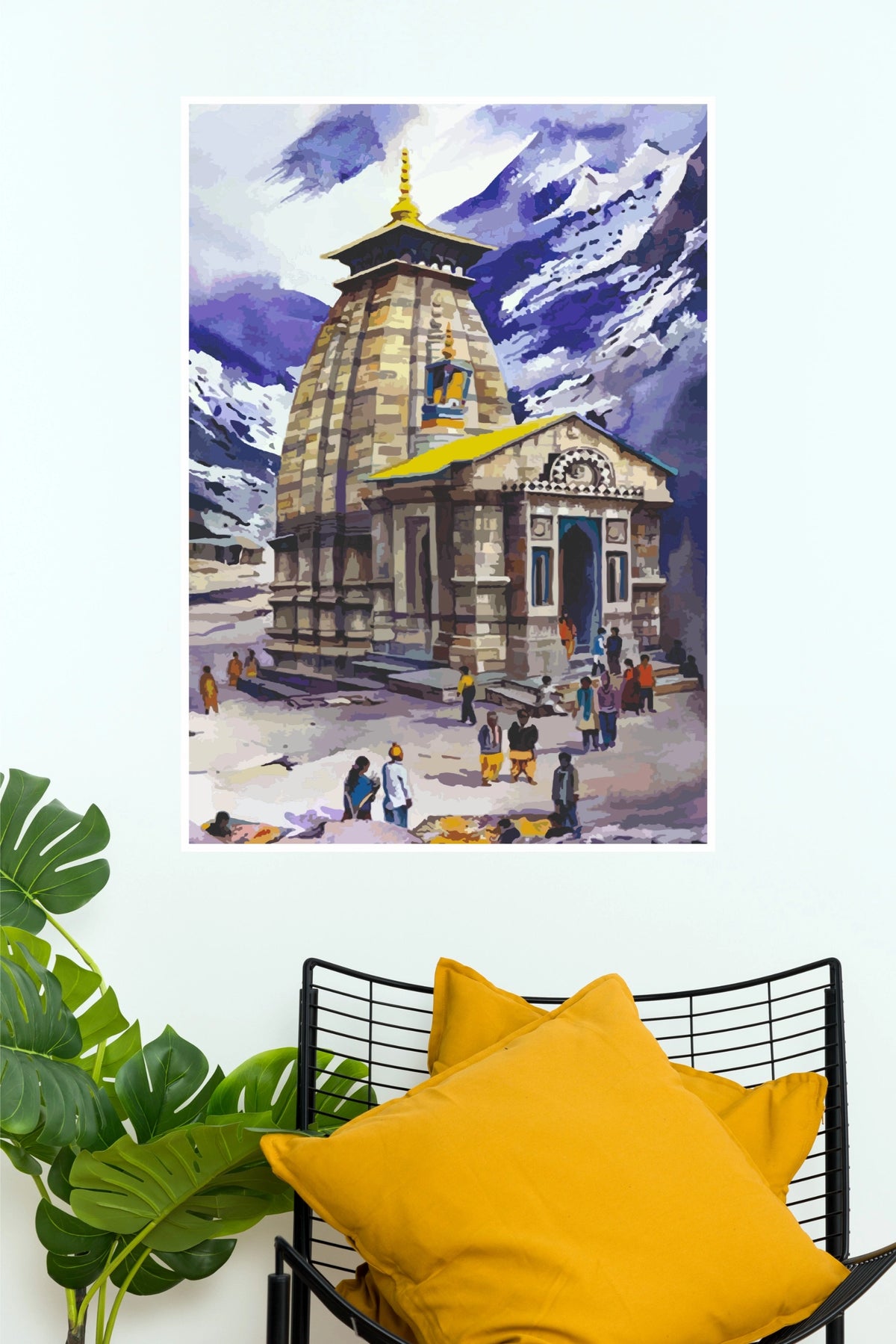 Kedarnath Temple Snow Mountain – Divine Himalayan Wall Poster (God Poster )