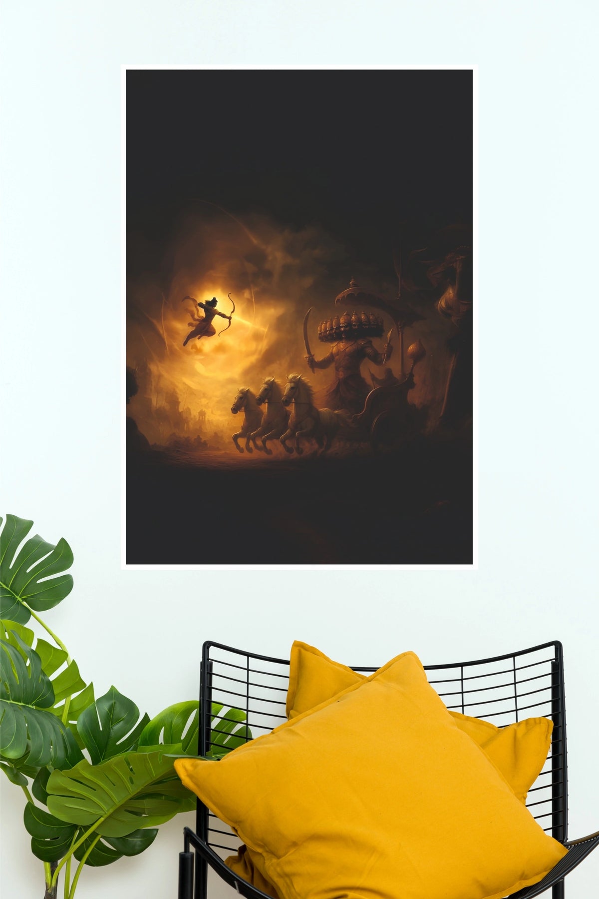 Shri Ram vs Ravana – Ramayana Epic Battle Divine Wall Poster  (God Poster)