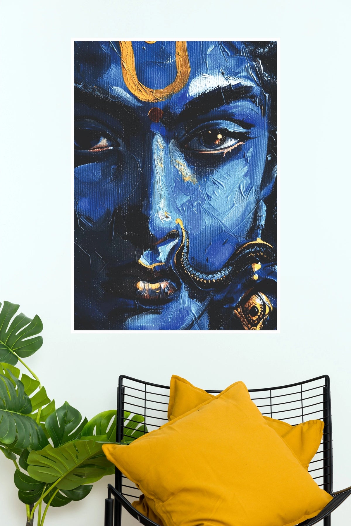 Mahadev Neelkanth – Blue Lord Shiva Serpent Divine Wall Poster  (God Poster)