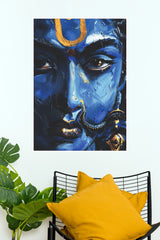 Mahadev Neelkanth – Blue Lord Shiva Serpent Divine Wall Poster  (God Poster)