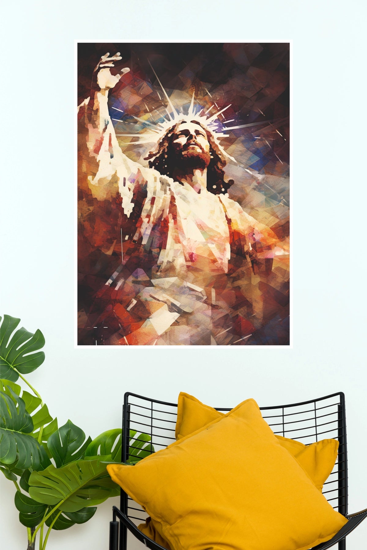 Jesus Christ Inspirational Watercolor Painting Poster | Christian Wall Art Poster | The Poster Valley  (God Poster)