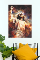 Jesus Christ Inspirational Watercolor Painting Poster | Christian Wall Art Poster | The Poster Valley  (God Poster)