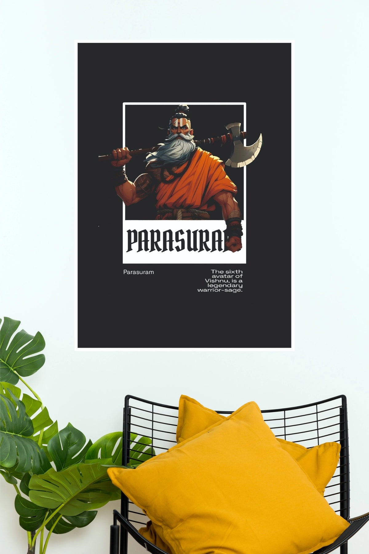 Lord Parashuram Poster | Hindu Mythology Warrior Wall Art | The Poster Valley   (God Poster)