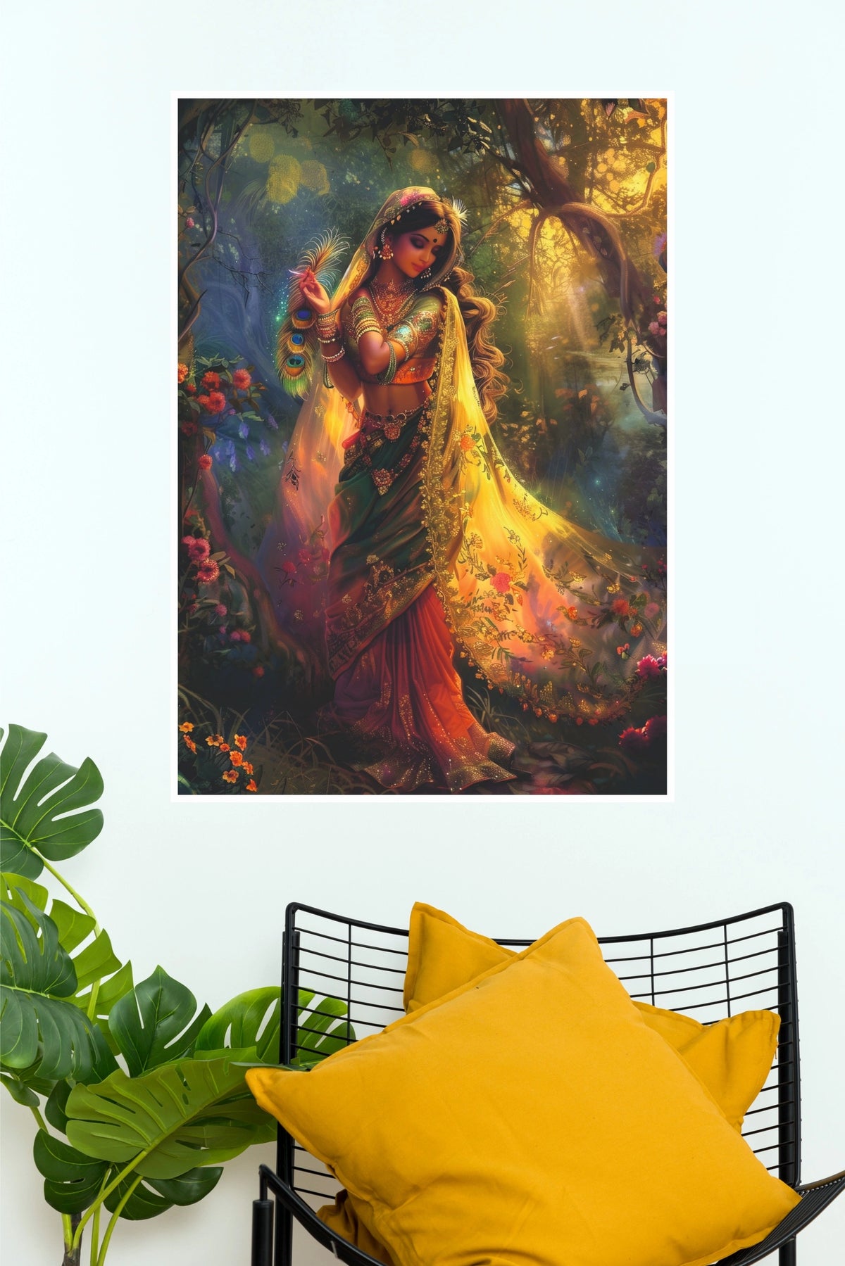 Radha Rani Divine Beauty Poster | Radha Rani Spiritual Wall Art | The Poster Valley  (God Poster)
