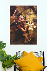 Radha Krishna Jhula Divine Love Poster | Hindu God Wall Art | Devotional Paper Poster | (God Poster)
