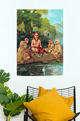 Adi Shankaracharya with Disciples – Spiritual Guru Heritage Wall Poster  (God Poster
