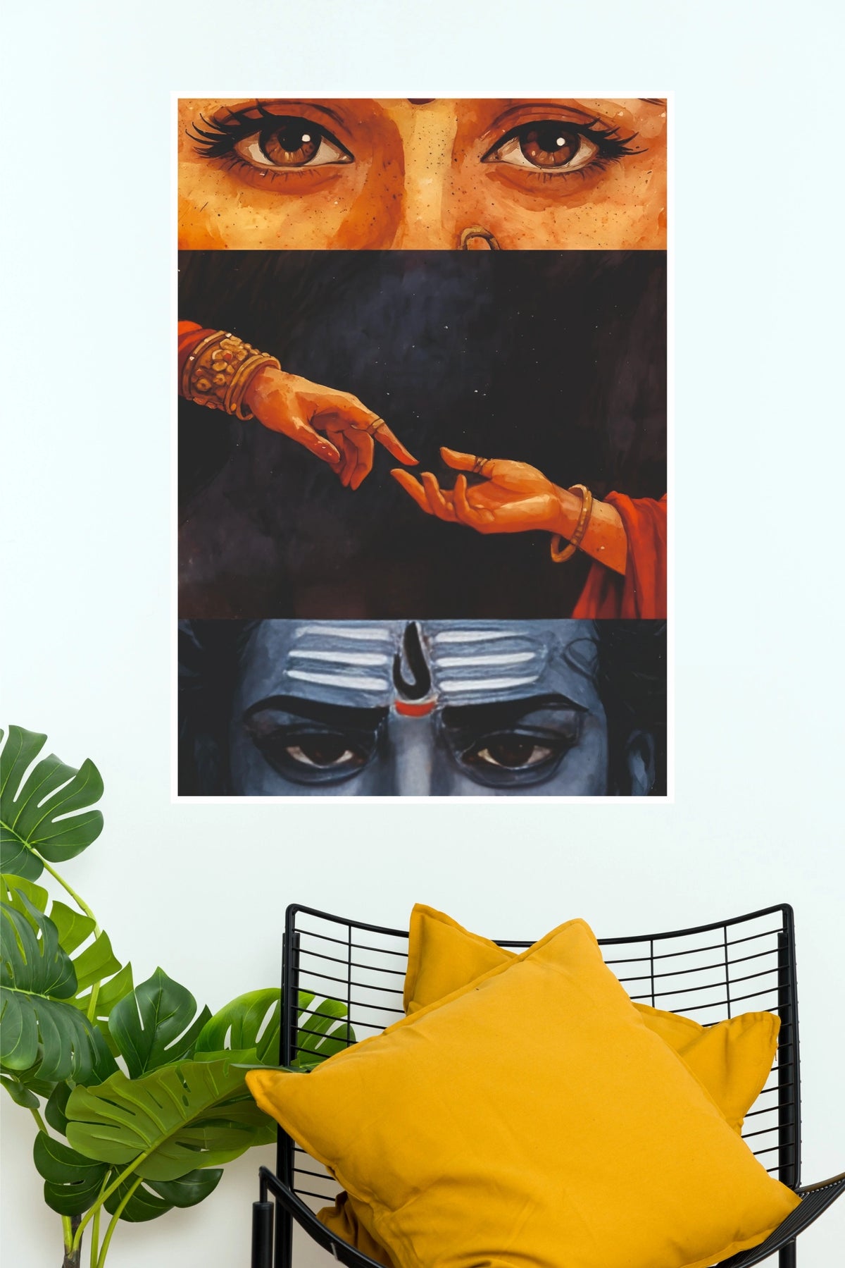 Shiva Shakti Divine Energy Paper Poster | Lord Shiva & Shakti Spiritual Wall Art  (God Poster