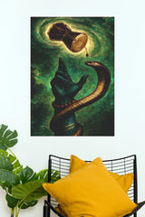 Mahadev Damru & Serpent – Spiritual Shiva Wall Poster   (God Poster)