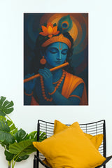 Shyam Krishna Flute – Divine Spiritual Wall Poster (God Poster)