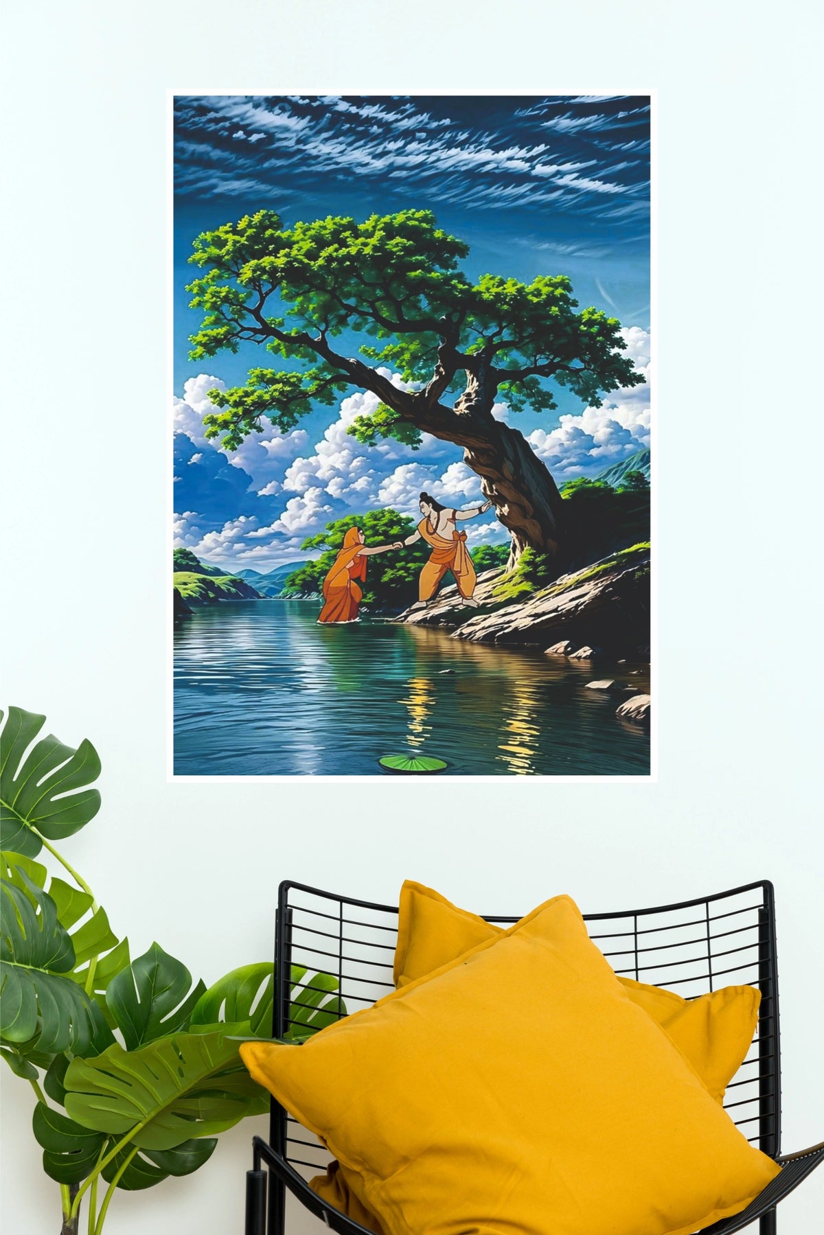 Vanvaas Ki Madhur Yatra – Ram Sita Divine Nature Wall Poster (God Poster)