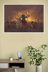 Adi Yogi Mahadev on Nandi – Divine Shiva Wall Poster  (God Poster)