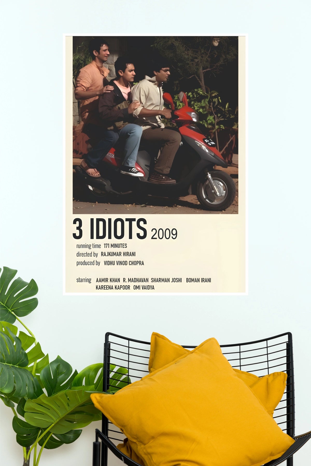 3 Idiots Movie Poster 2009 | Bollywood Film Wall Art | Aamir Khan Movie Poster |   (Bollywood Poster)