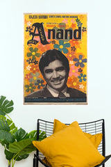 Anand 1971 Classic Bollywood Movie Poster | Rajesh Khanna Vintage Hindi Cinema Wall Art (Bollywood Poster)