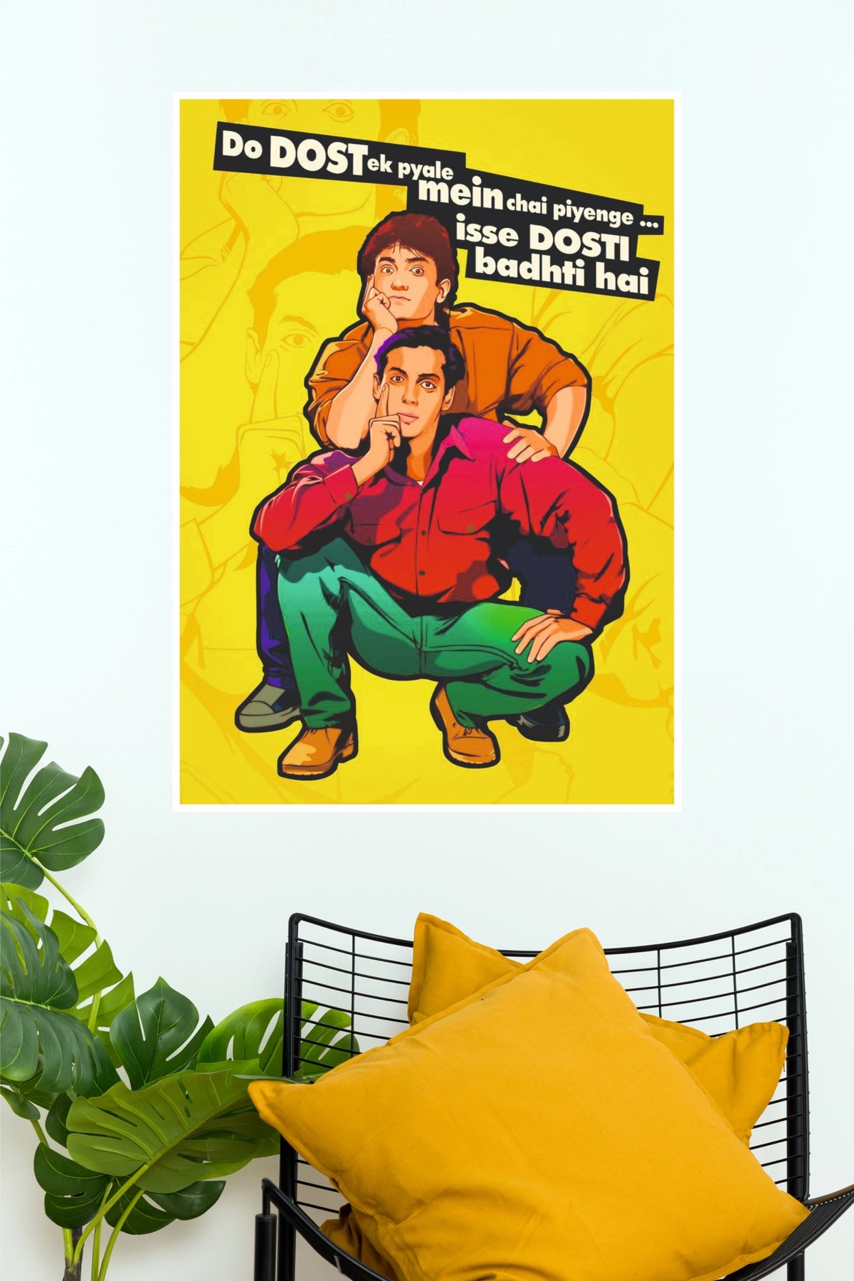 Andaz Apna Apna Bollywood Movie Poster | Classic Comedy Hindi Cinema Wall Art  (Bollywood Poster)