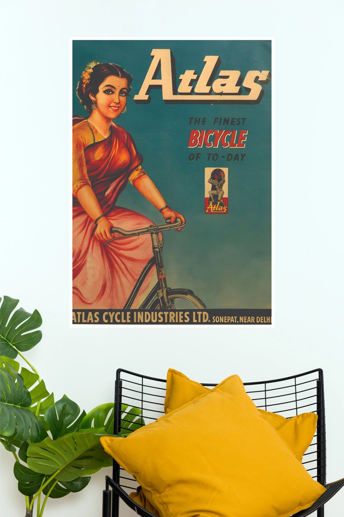 Atlas Vintage Bicycle Advertisement – Retro Indian Wall Poster  (Bollywood Poster)