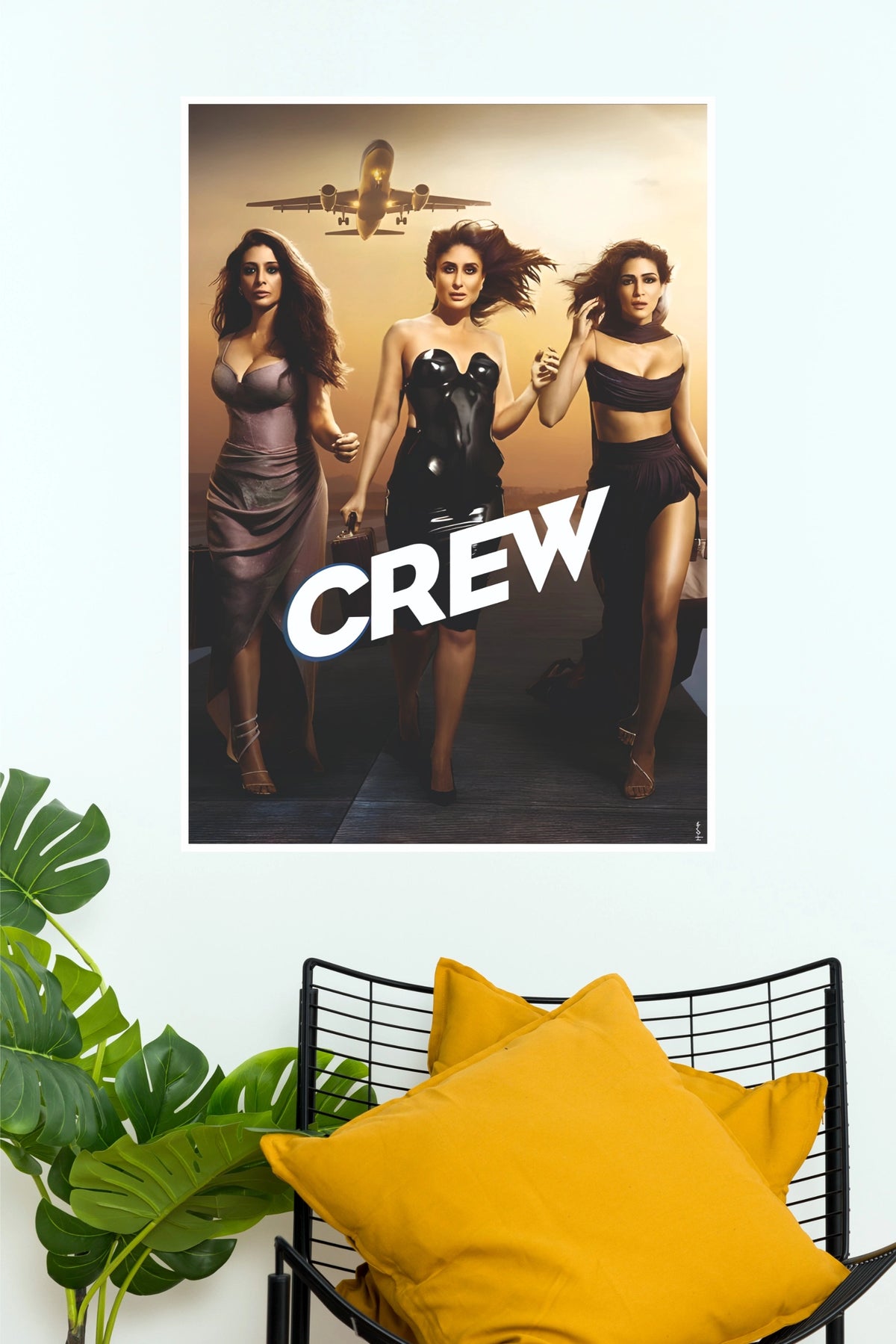 Crew Movie Poster Wall Art | Bollywood Cinema Paper Poster | Vertical Decorative Wall Poster (Bollywood Poster)