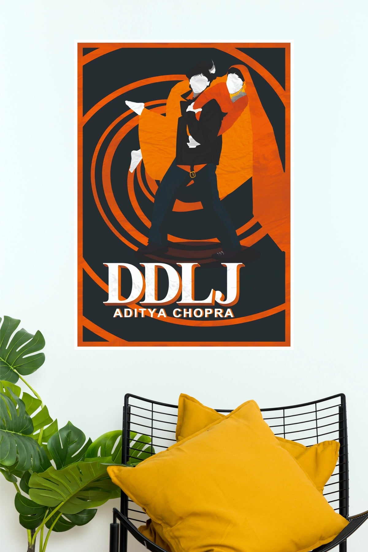 DDLJ Movie Poster Wall Art | Dilwale Dulhania Le Jayenge Bollywood Paper Poster | Vertical Decorative Wall Poster (Bollywood Poster)