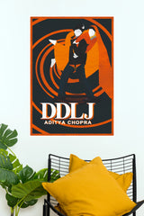 DDLJ Movie Poster Wall Art | Dilwale Dulhania Le Jayenge Bollywood Paper Poster | Vertical Decorative Wall Poster (Bollywood Poster)
