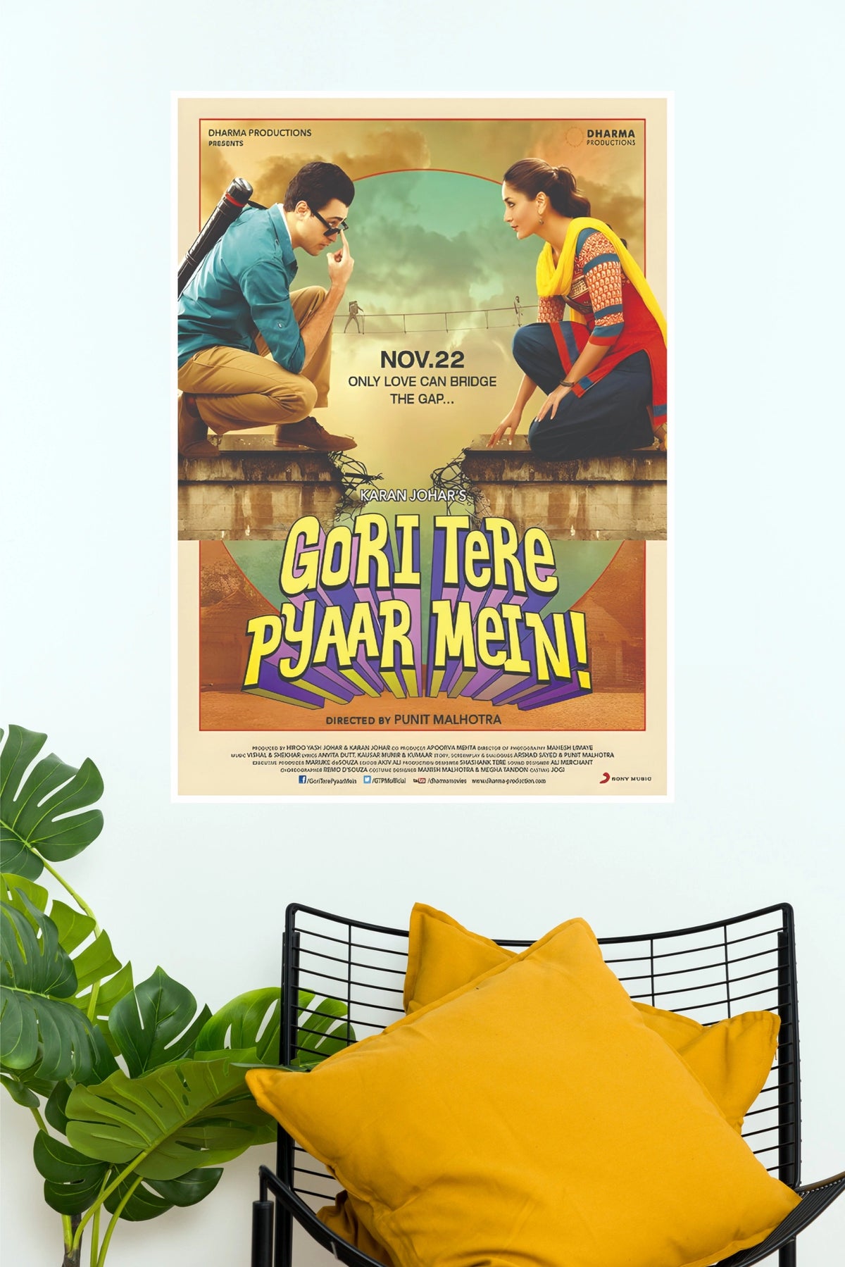 Gori Tere Pyaar Mein – Bollywood Romantic Comedy Movie Wall Poster (Bollywood Poster)