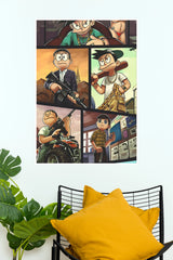 Doraemon Gang Mafia Style Comic Grid Paper Poster (  Game Posters)