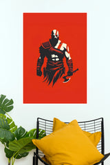 God of War Kratos Minimalist Poster | Gaming Wall Art (Game Poster)
