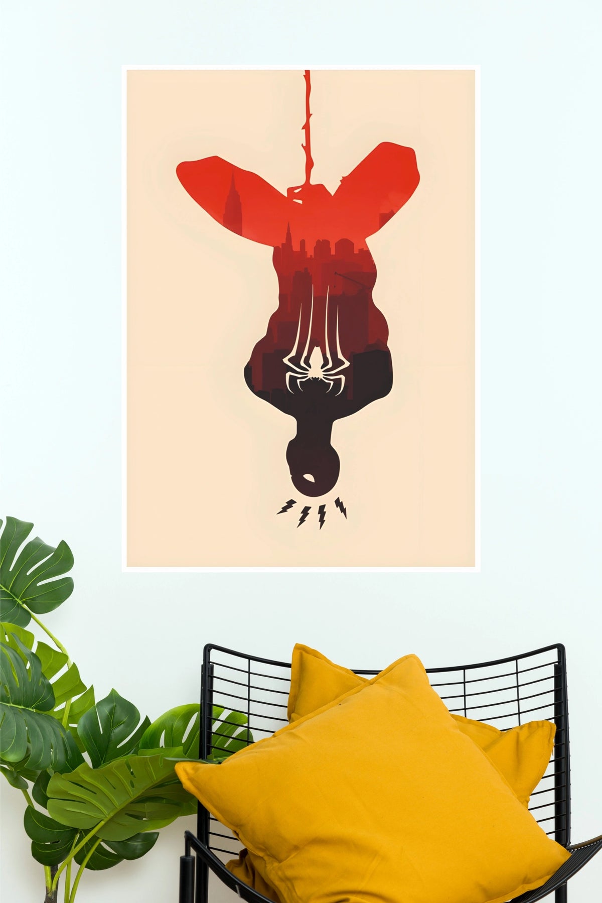 Spider-Man Upside Down Silhouette Poster (Game Posters)