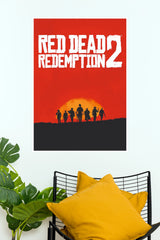 Red Dead Redemption 2 Outlaw Gang Sunset Poster (Game Posters)