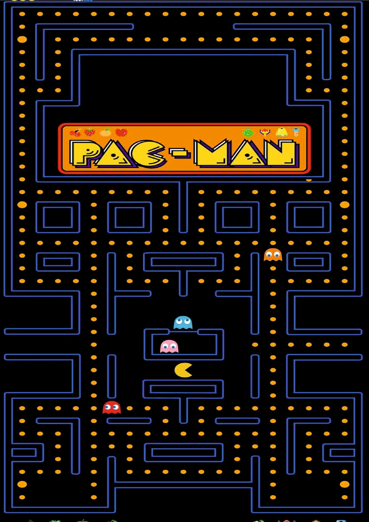 Classic Pac-Man Arcade Maze Poster | Vintage Video Game Wall Art (Game Poster)