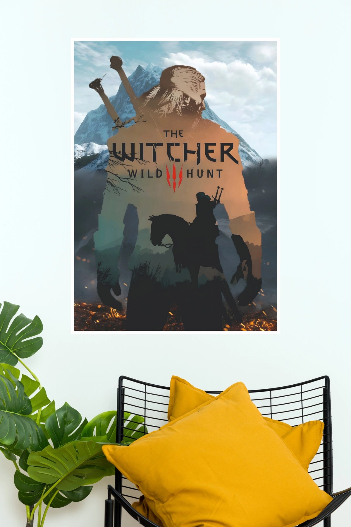 The Witcher 3 Wild Hunt Double Exposure Landscape Paper Poster (  Game Posters)