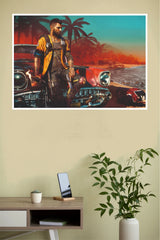Far Cry 6 Dani Rojas Vintage Car Gaming Poster (Game Posters)