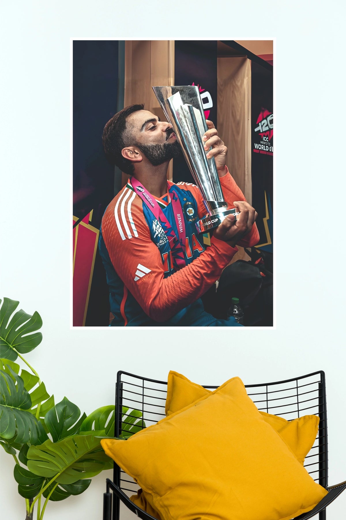 Virat Kohli T20 World Cup Victory Poster (Cricket  Poster)