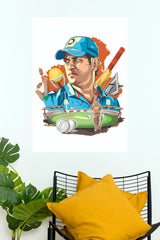 Game Face On Cricket Poster – Iconic Cricket Sports Wall Art(Cricket Poster)