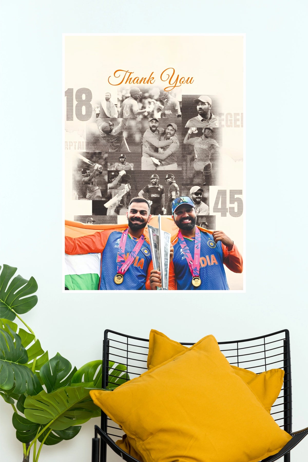 Thank You Legends – Virat Kohli & Rohit Sharma Cricket Tribute Poster(Cricket Poster)