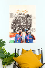 Thank You Legends – Virat Kohli & Rohit Sharma Cricket Tribute Poster(Cricket Poster)