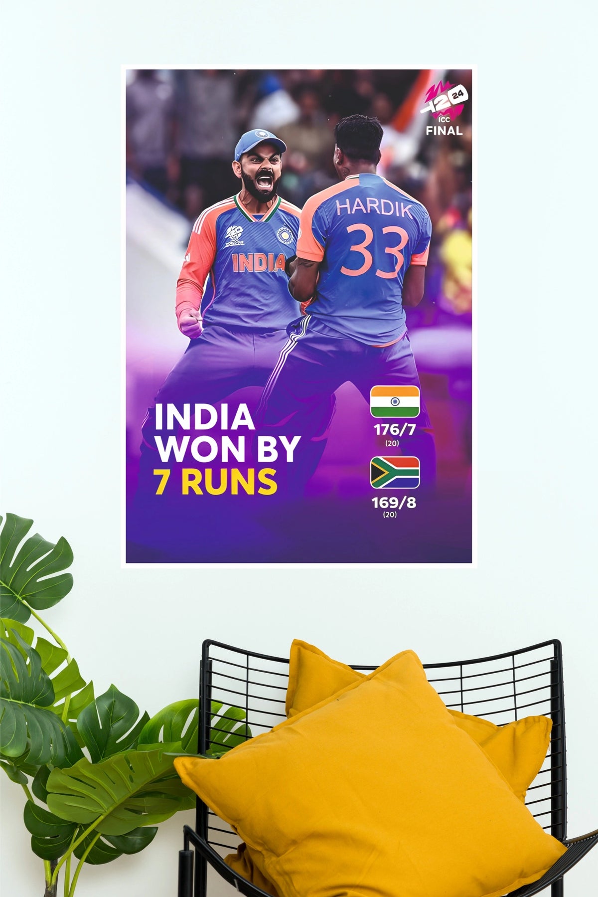 India T20 World Cup 2024 Champions Celebration Poster   (Cricket  Poster)