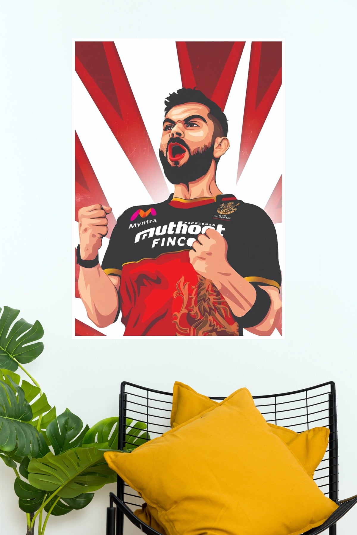 Virat Kohli King of the Pitch Poster | Cricket Fan Wall Art(Cricket Poster)